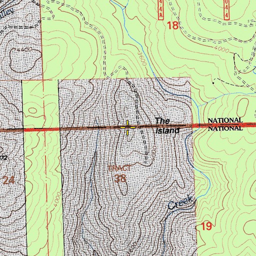 Topographic Map of The Island, CA