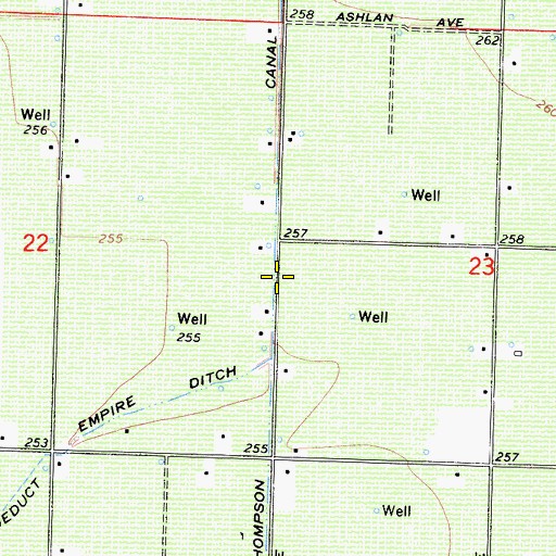 Topographic Map of Thompson Canal, CA