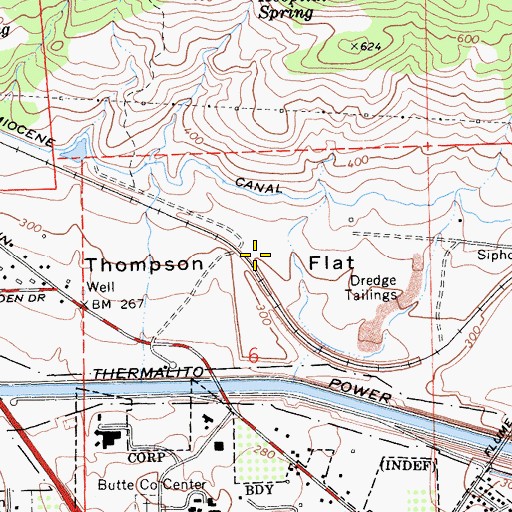 Topographic Map of Thompson Flat, CA