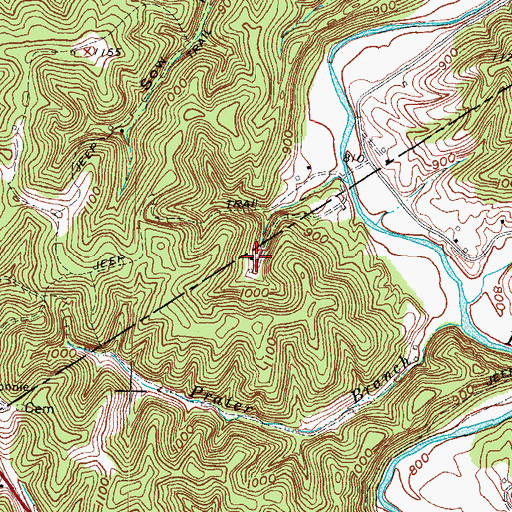 Topographic Map of Rockhouse School (historical), KY