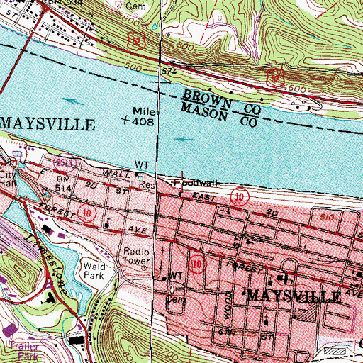 Topographic Map of Coopers Landing, KY