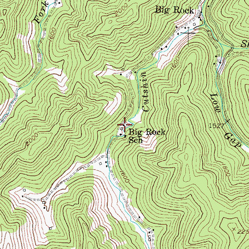Topographic Map of Big Rock Post Office (historical), KY