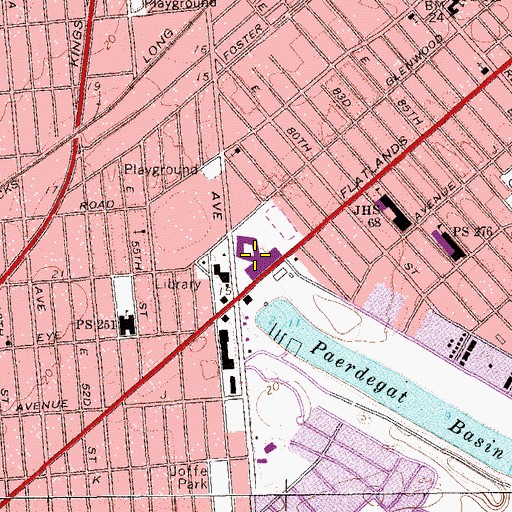 Topographic Map of Brooklyn Generation School, NY