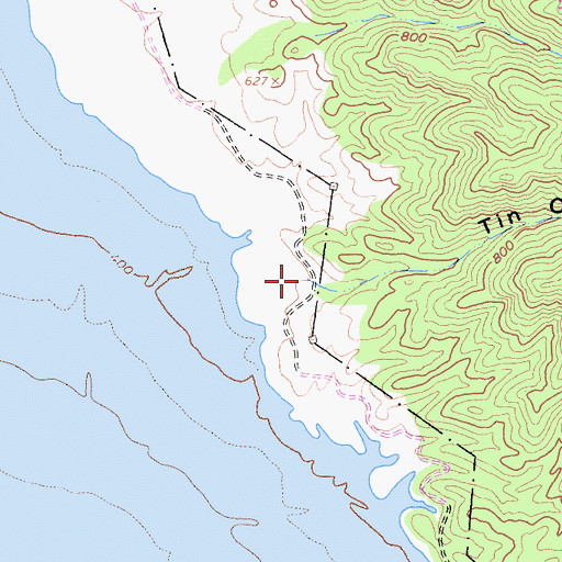Topographic Map of Tin Can Canyon, CA