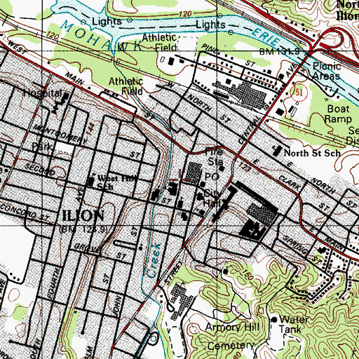 Topographic Map of Church of the Annunciation, NY