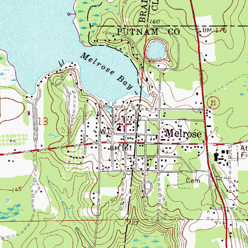 Topographic Map of Eliam Baptist Church, FL