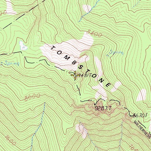 Topographic Map of Tombstone Ridge, CA