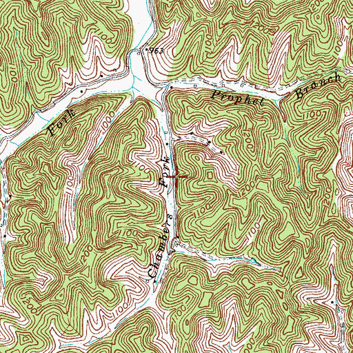 Topographic Map of Chamber Fork (historical), KY