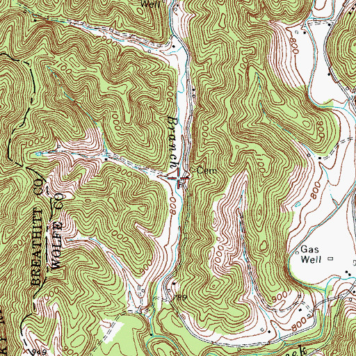 Topographic Map of Turnip Fork, KY