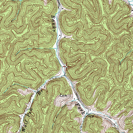 Topographic Map of Wolf Pen School (historical), KY