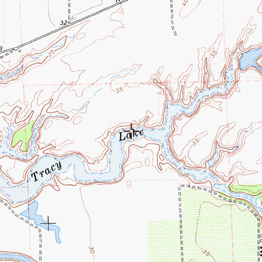 Topographic Map of Tracy Lake, CA