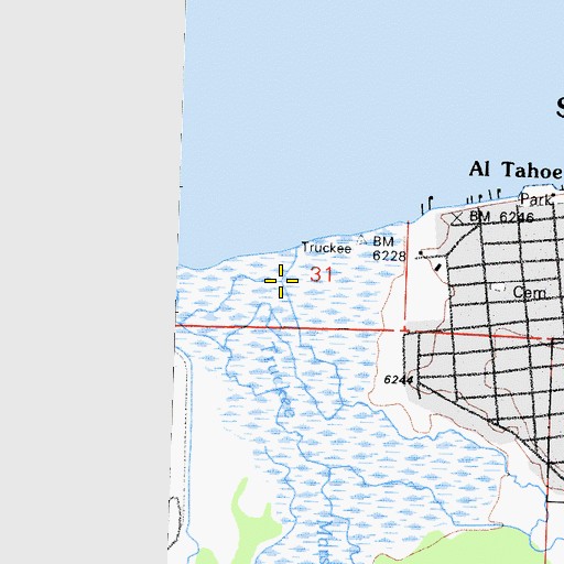Topographic Map of Trout Creek, CA