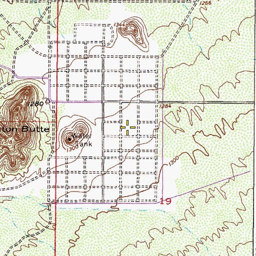 Topographic Map of Camp Rivers (historical), AZ