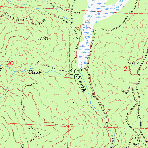 Topographic Map of Tyson Creek, CA