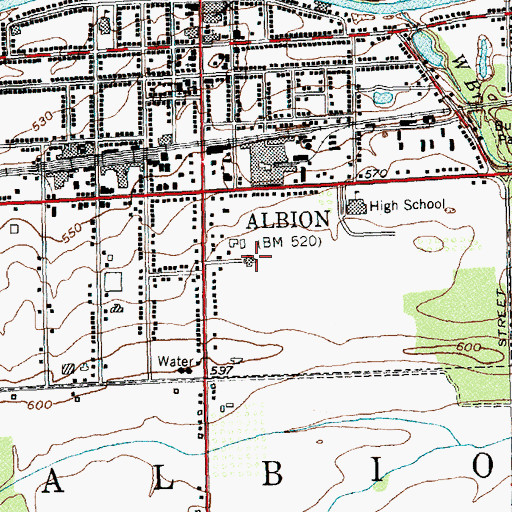 Topographic Map of Arnold Gregory Memorial Hospital, NY