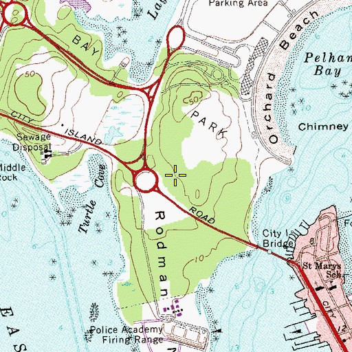 Topographic Map of Camp Mulrooney (historical), NY