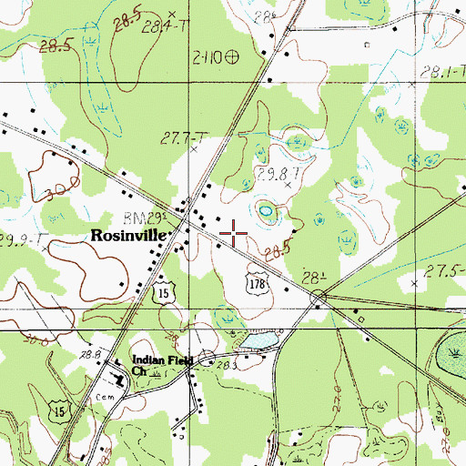 Topographic Map of Indian Field Fire Department, SC