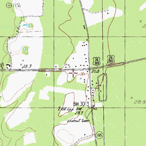Topographic Map of Windy Hill Fire Department Station 4, SC