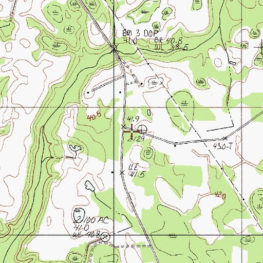 Topographic Map of Cattle Creek Fire Department, SC