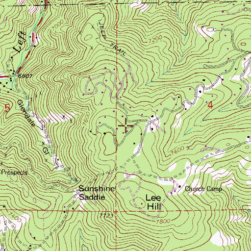 Topographic Map of Boulder Mountain Fire Protection District Station 2, CO