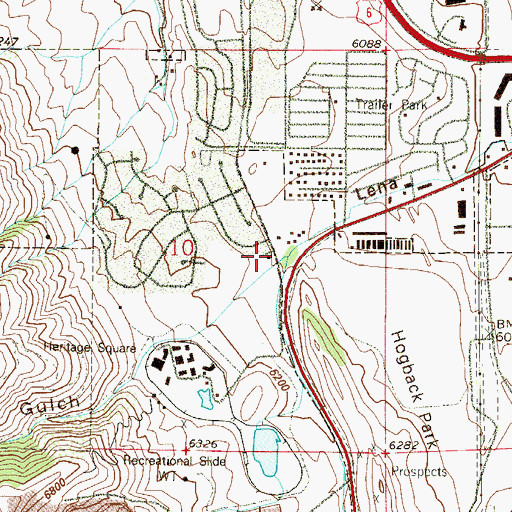 Topographic Map of Golden Fire Department Station 24, CO