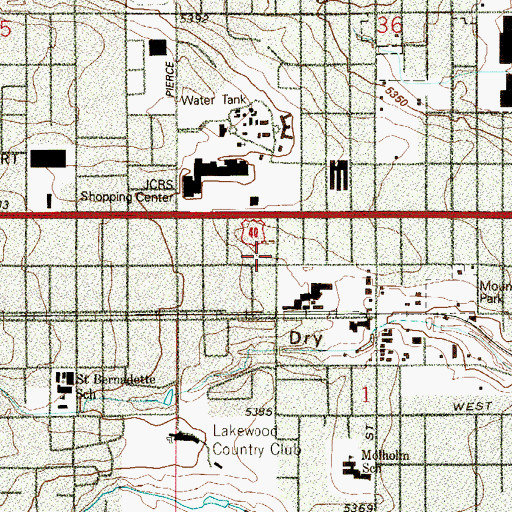 Topographic Map of West Metro Fire Rescue Station 1, CO