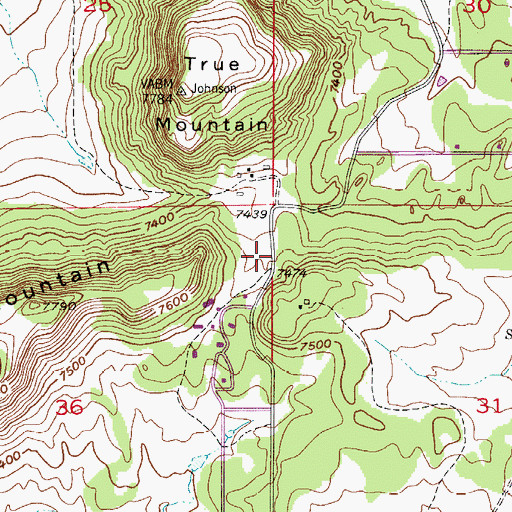 Topographic Map of Larkspur Fire Protection District Station 164 Bald Mountain, CO