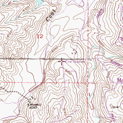 Topographic Map of Rattlesnake Fire Protection District Station 251, CO