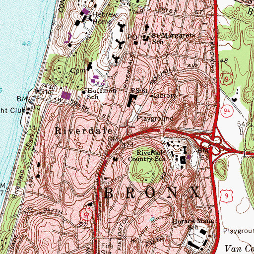 Topographic Map of Frank S Hackett Park, NY