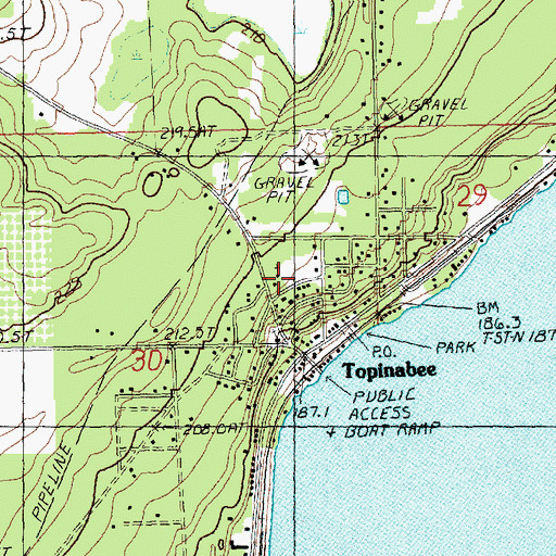 Topographic Map of Berean Bible Church, MI