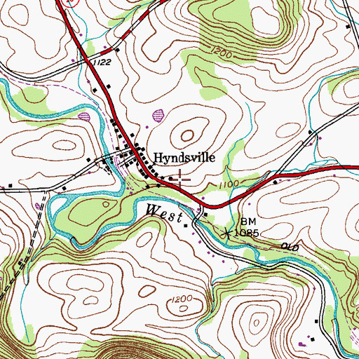 Topographic Map of School Number 8 (historical), NY