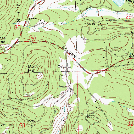 Topographic Map of Gilpin County Sheriff's Office, CO