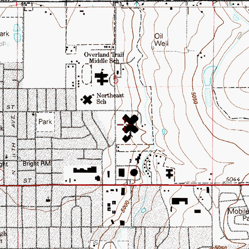 Topographic Map of Adams County Detention Facility, CO