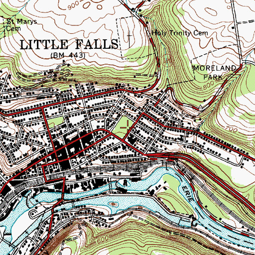 Topographic Map of Eastern Park, NY