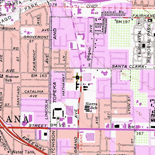 Topographic Map of Trinity Law School, CA