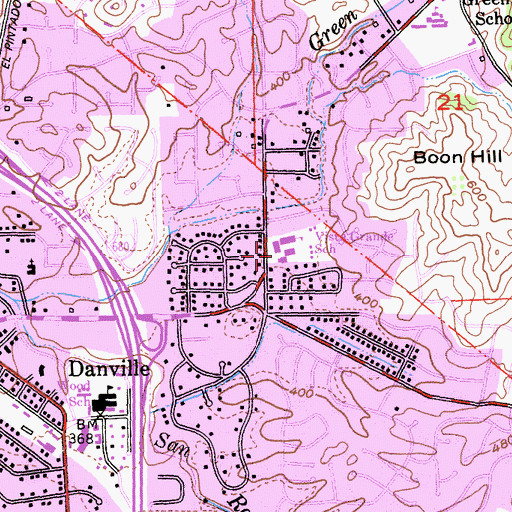 Topographic Map of Vista Grande Elementary School, CA