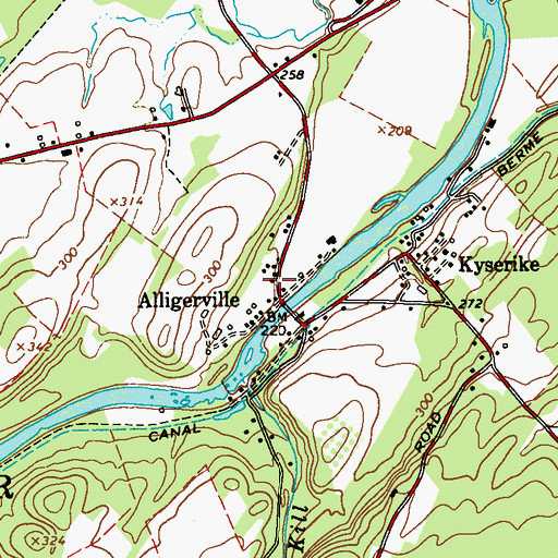 Topographic Map of Alligerville Union School (historical), NY