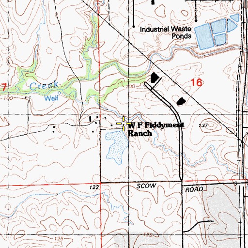 Topographic Map of W F Fiddyment Ranch, CA