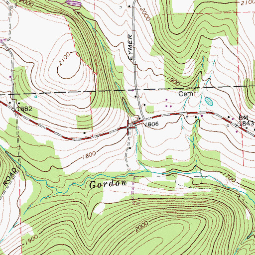Topographic Map of Middaugh School (historical), NY