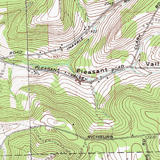 Topographic Map of Pleasant Valley School (historical), NY