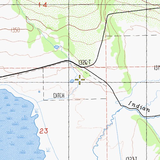 Topographic Map of Wagontire Creek, CA