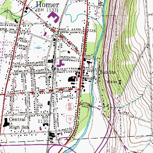 Topographic Map of Calvary Episcopal Church, NY