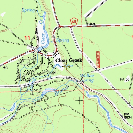 Topographic Map of Walker Spring, CA