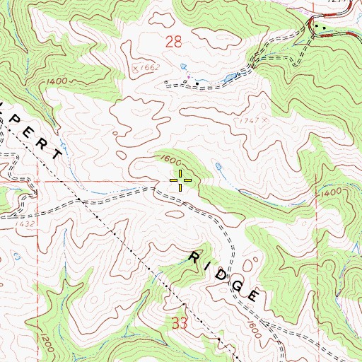 Topographic Map of Walpert Ridge, CA