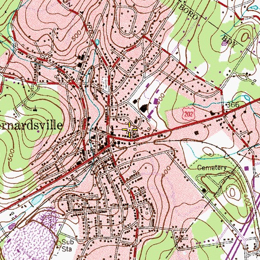 Topographic Map of Palmer School, NJ
