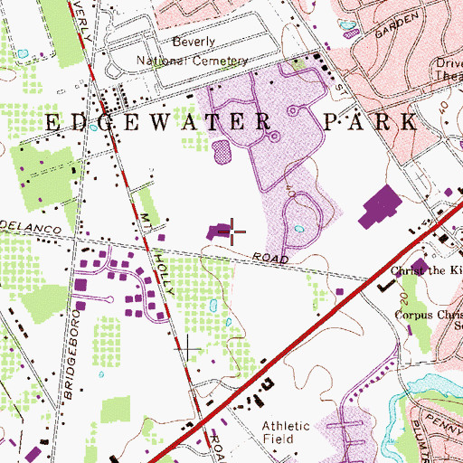 Topographic Map of Samuel M Ridgway Middle School, NJ