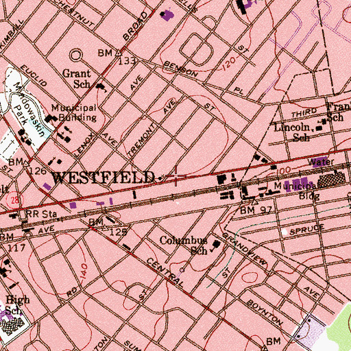 Topographic Map of Christopher Academy Montessori School, NJ