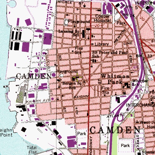 Topographic Map of US Wiggins Elementary School, NJ
