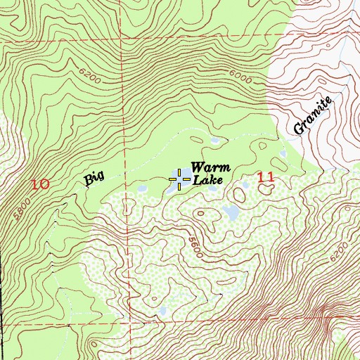 Topographic Map of Warm Lake, CA