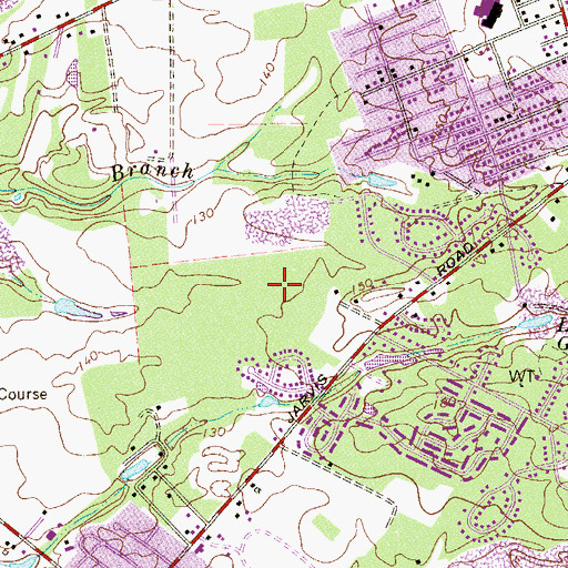 Topographic Map of Timber Creek High School, NJ